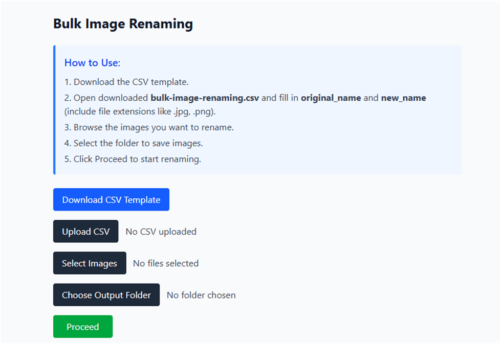 Bulk Image Tools homepage