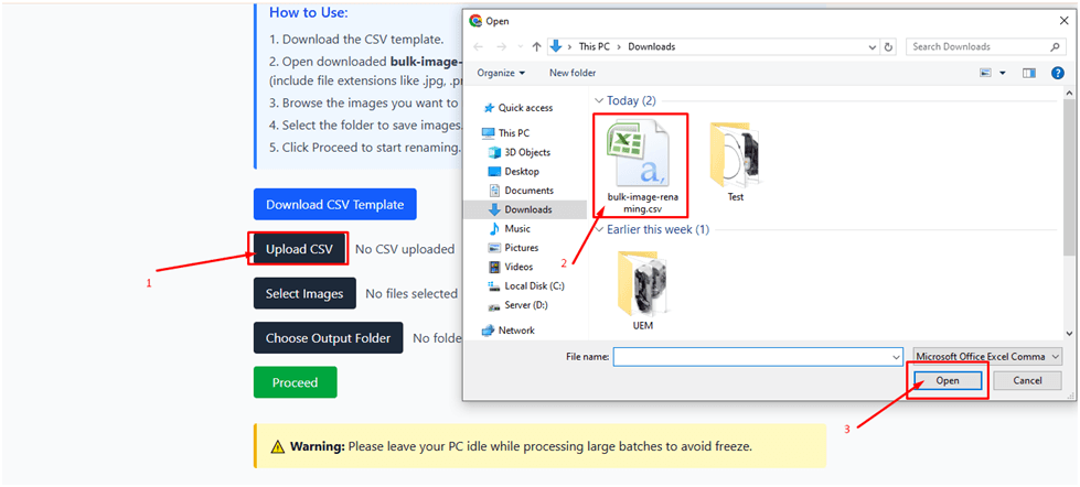 Download button screenshot