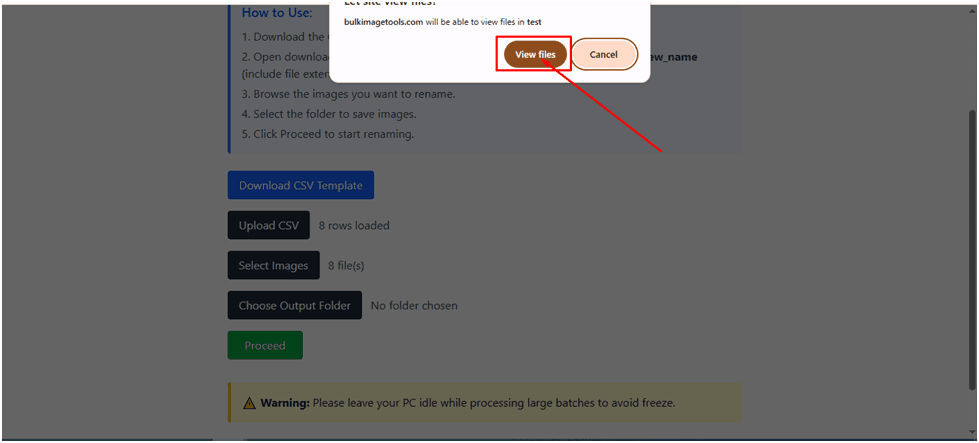 Export failed links screenshot