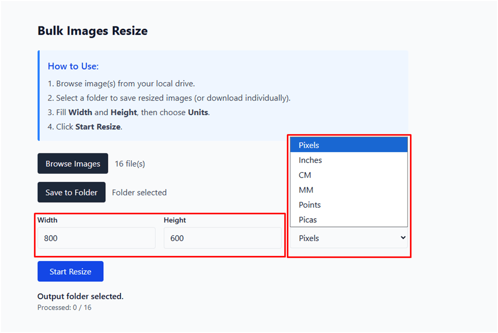 Export failed links screenshot