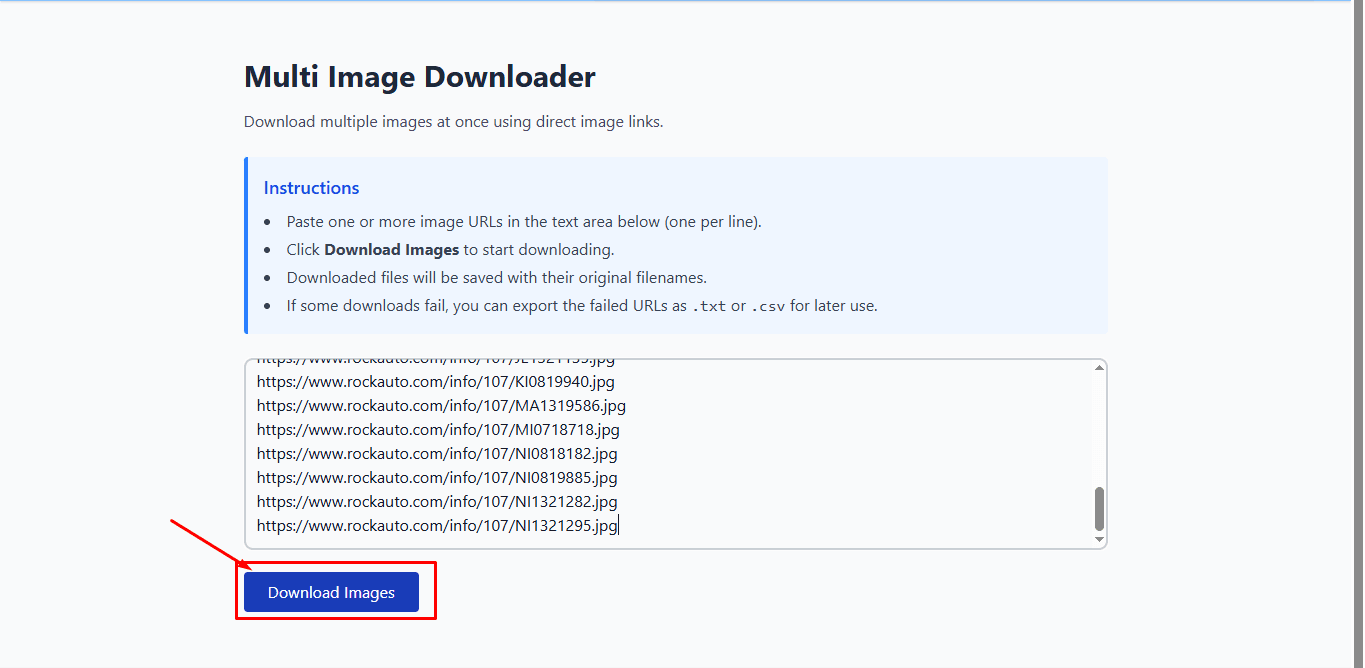 Download button screenshot